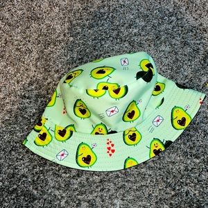 avacado print green bucket hat (never worn)